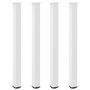 Voir la diapositive 2 : VIDAXL Pieds de table basse blanc 4 pcs 110-112 cm acier