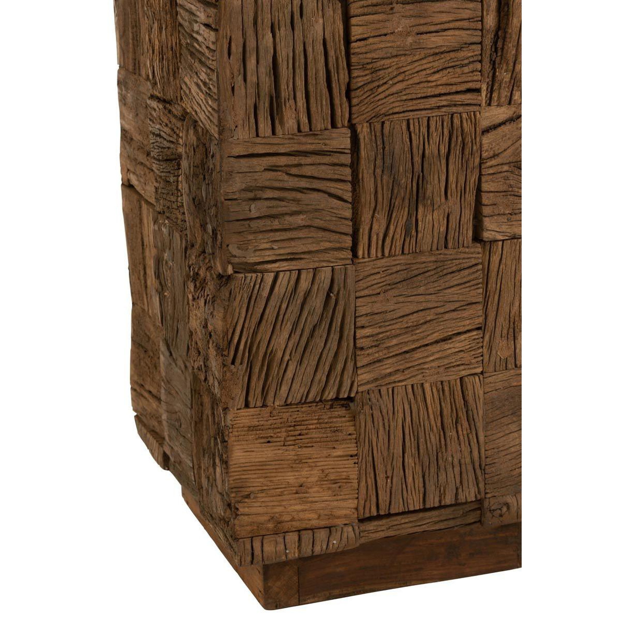 Voir la diapositive 3 : J-LINE Sellette déco en bois  evasion  90cm marron