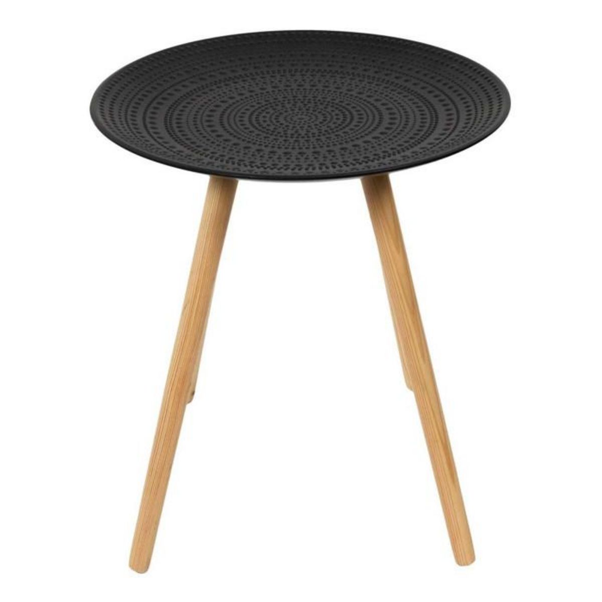 Paris Prix Lot de 2 Tables Gigognes  Relief  49cm Noir