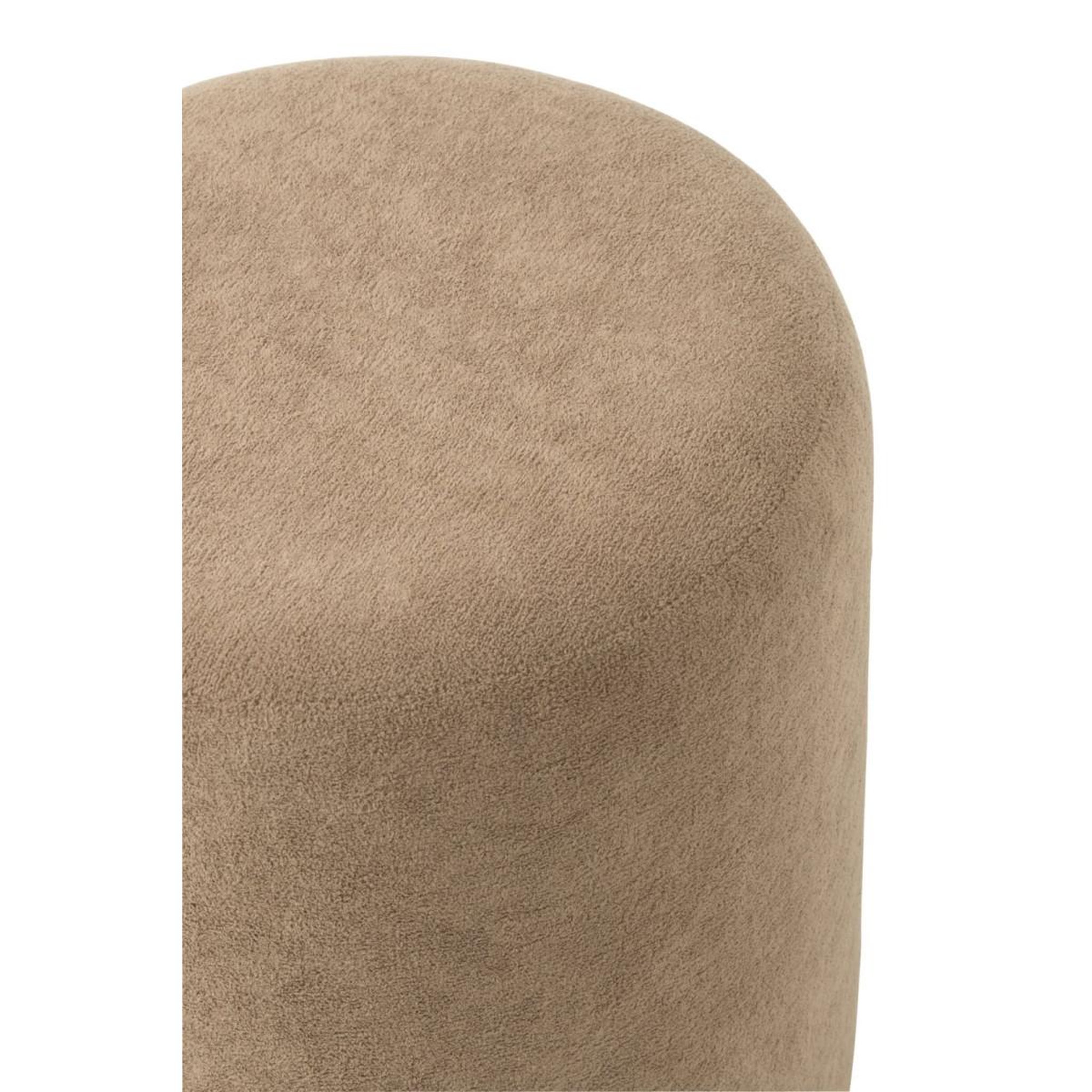Voir la diapositive 3 : J-LINE Pouf cylindrique  moon  41cm taupe