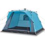Voir la diapositive 2 : VIDAXL Tente de camping cabine 4 personnes bleu liberation rapide