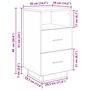 Voir la diapositive 6 : VIDAXL Table de chevet avec 2 tiroirs blanc 36x36x68 cm