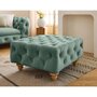 Voir la diapositive 1 : LISA DESIGN Walter - pouf chesterfield en velours - pieds bois