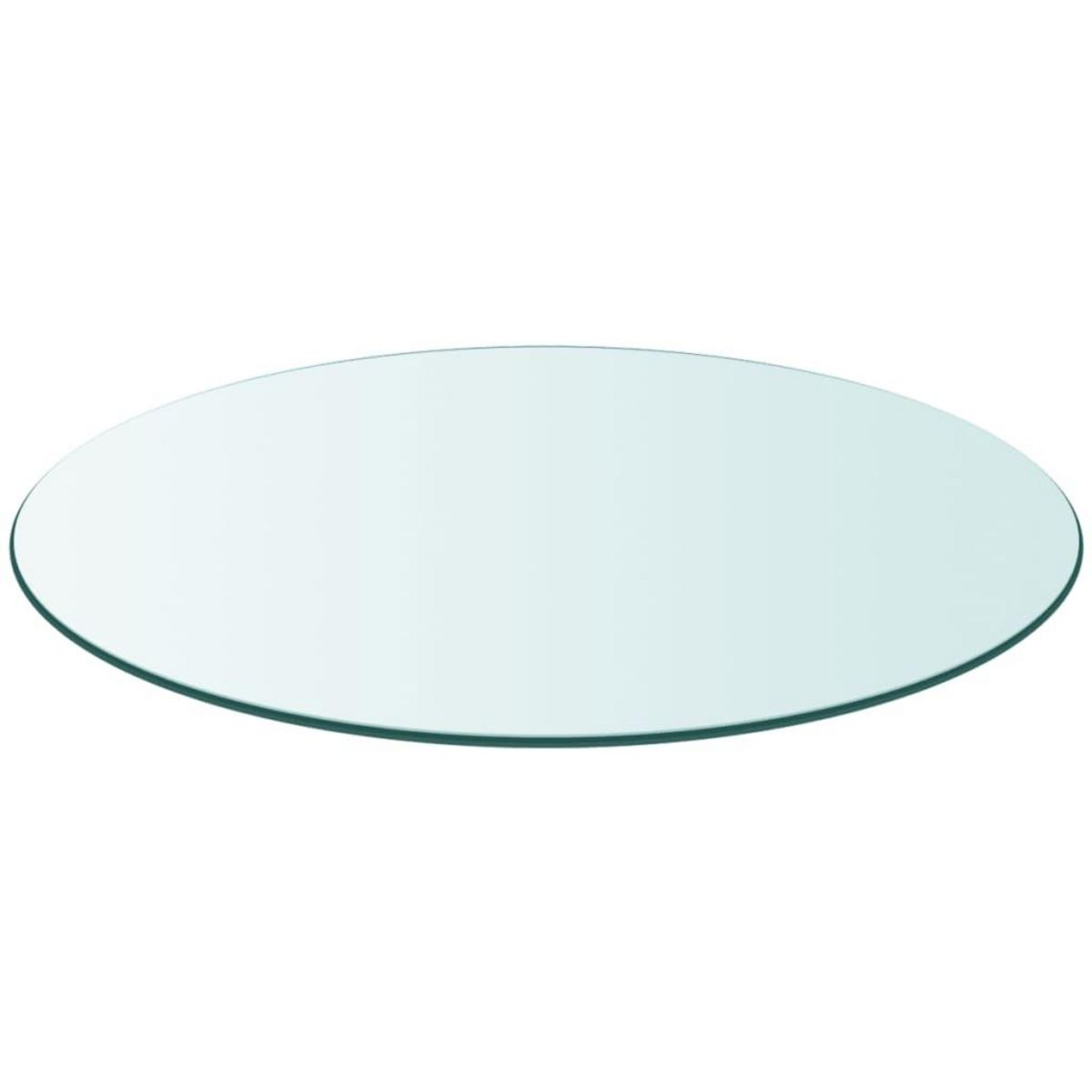 VIDAXL Dessus de table ronde en verre trempe 800 mm