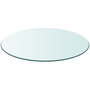 Voir la diapositive 2 : VIDAXL Dessus de table ronde en verre trempe 800 mm