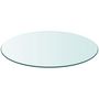 Voir la diapositive 2 : VIDAXL Dessus de table ronde en verre trempe 800 mm