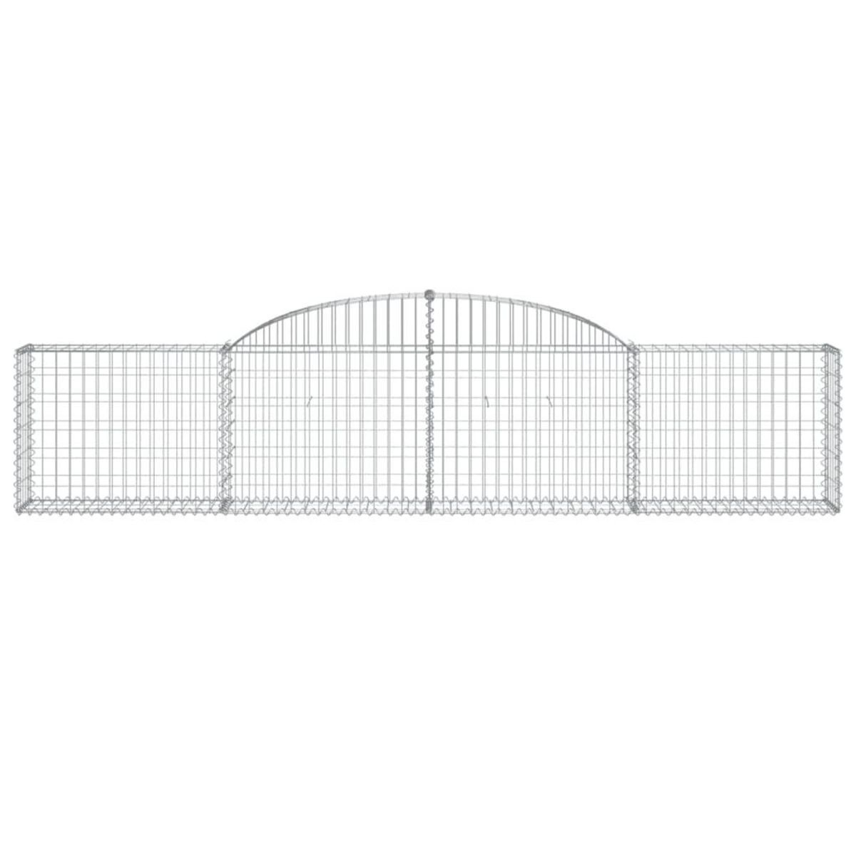 VIDAXL Paniers a gabions arques 2 pcs 300x30x60/80 cm Fer galvanise