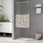 VIDAXL Paroi de douche a l'italienne a verre ESG pierre 115x195 cm