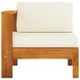 Voir la diapositive 4 : VIDAXL Canape de jardin 3 places et coussins blanc creme Bois d'acacia