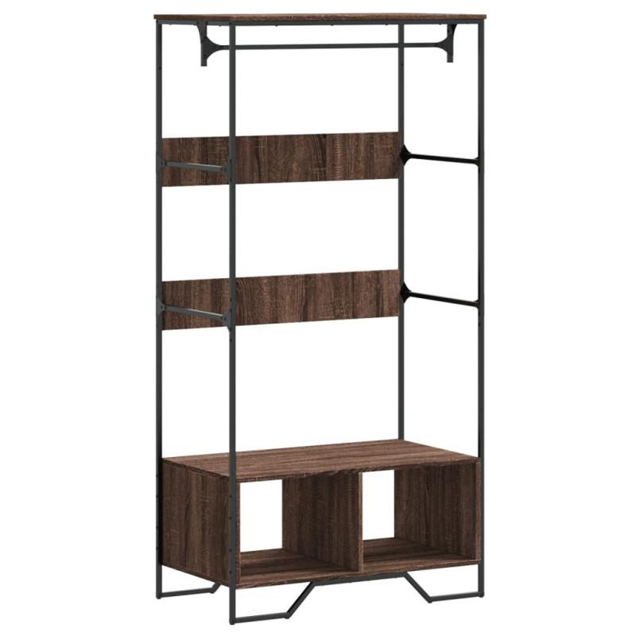 Voir la diapositive 2 : VIDAXL Armoire chêne marron 90x50x180 cm bois d ingénierie