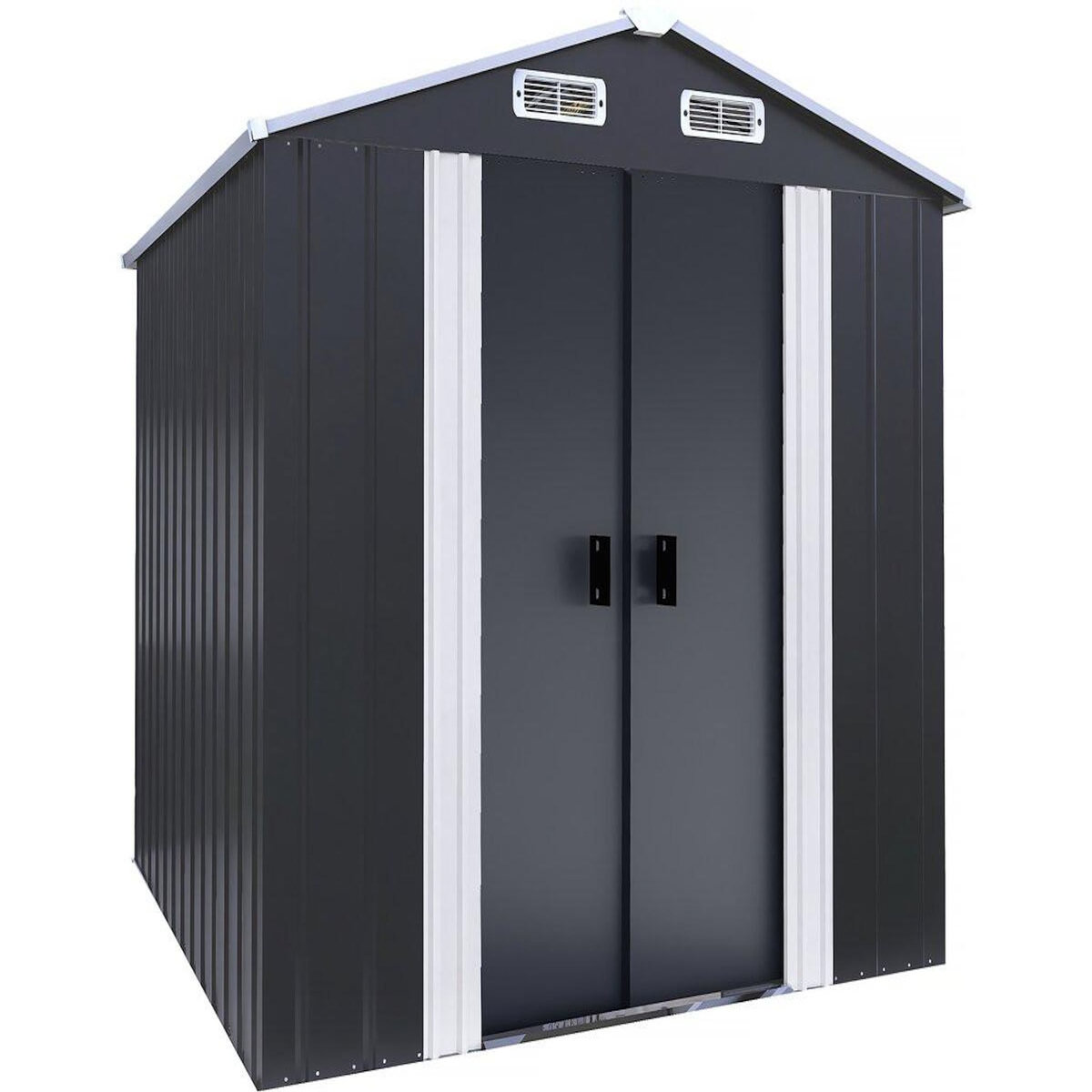 Habitat et Jardin Abri de jardin métal avec portes coulissantes  Boston  - 4.12 m² - Gris