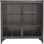 Voir la diapositive 2 : ATMOSPHERA Buffet vitré industriel Broc - L. 102 x H. 101 cm - Gris
