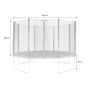 Voir la diapositive 2 : SWEEEK Trampoline Ø370cm - Saturne avec son filet de protection - Trampoline de jardin 370 cm 3m | Qualité PRO|Normes EU