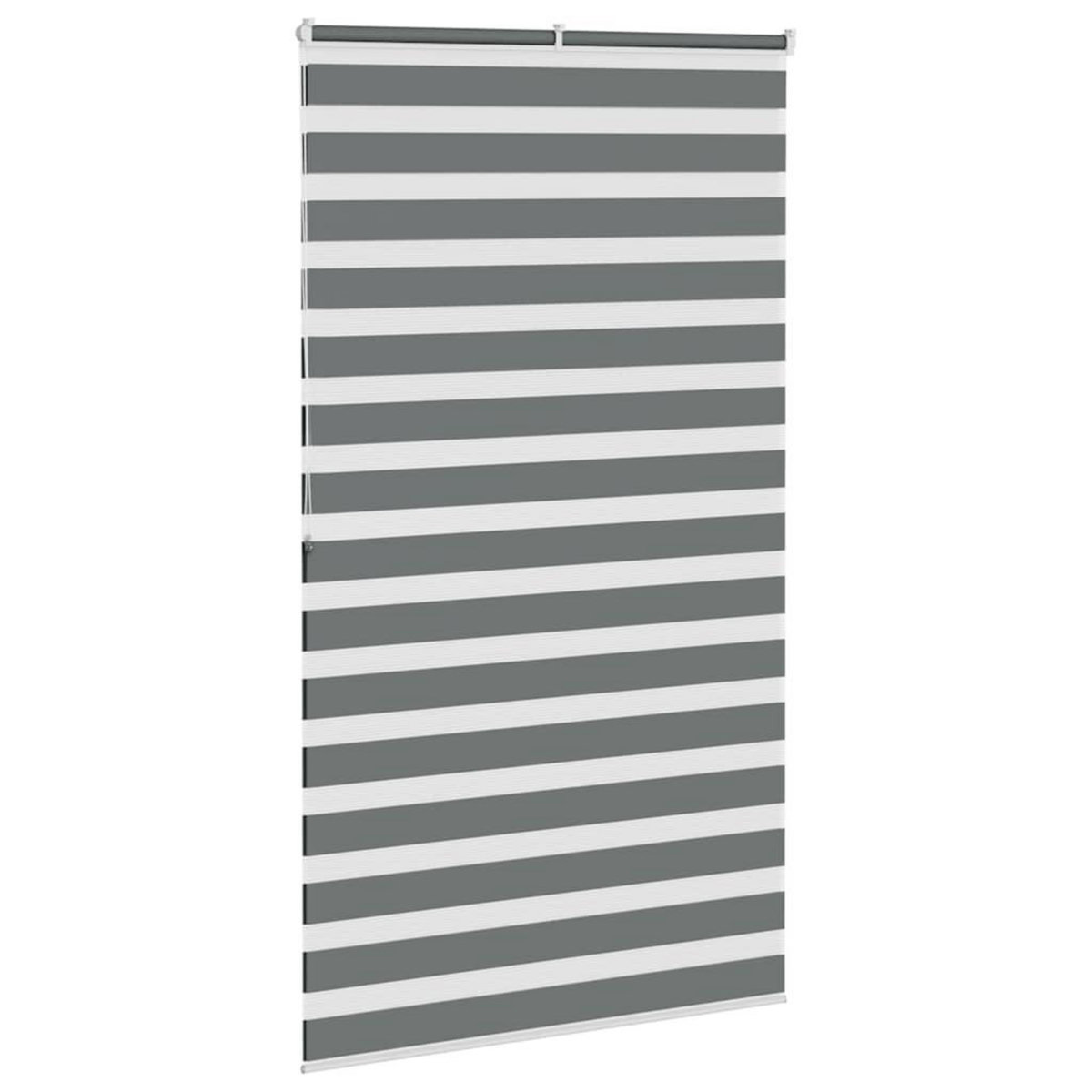 VIDAXL Store zebre gris fonce largeur du tissu 120,9 cm polyester
