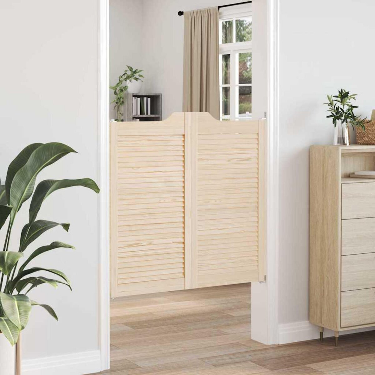 VIDAXL Portes battantes a persiennes 1paire 100x100 cm bois massif Pin