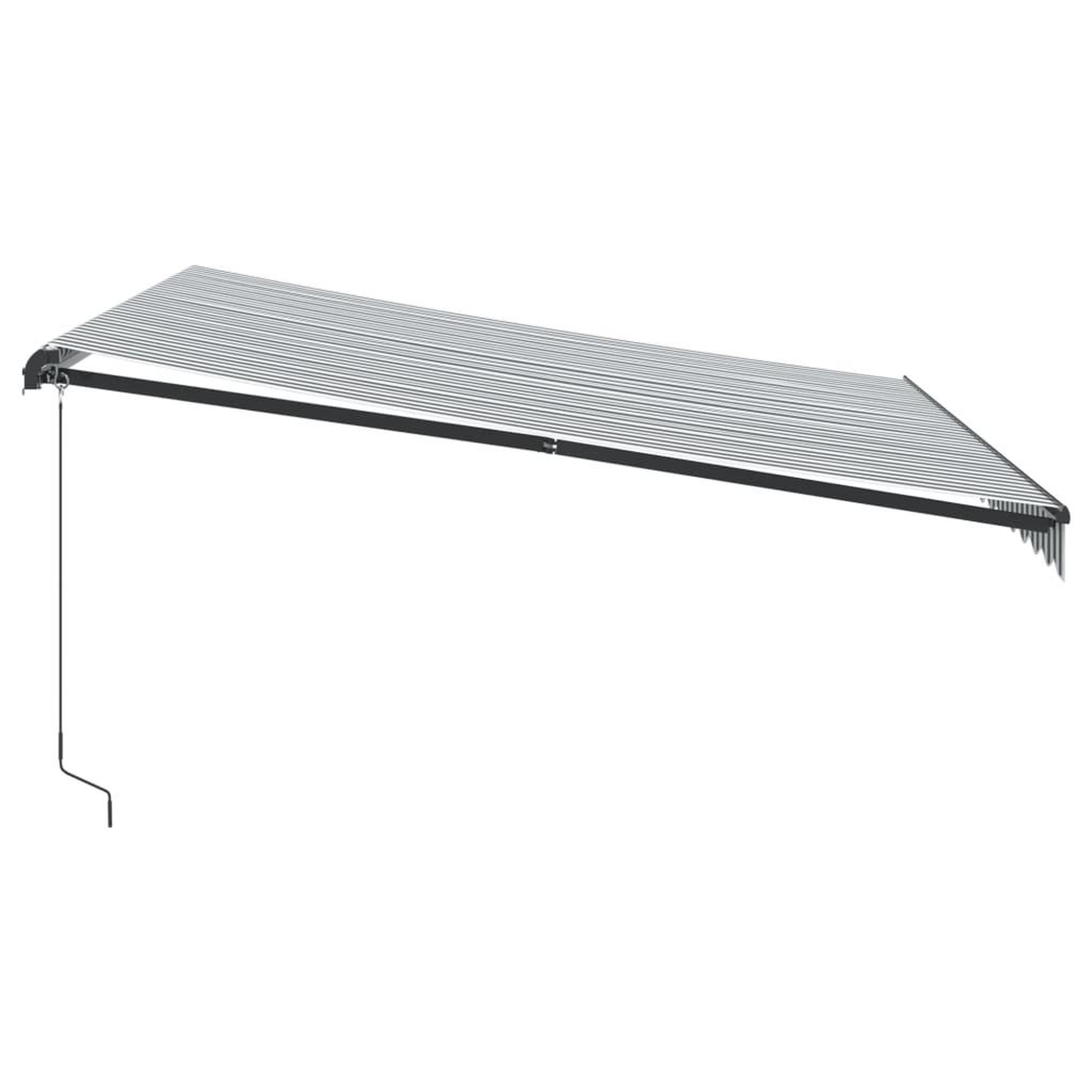 Voir la diapositive 4 : VIDAXL Auvent manuel retractable anthracite et blanc 400x300 cm