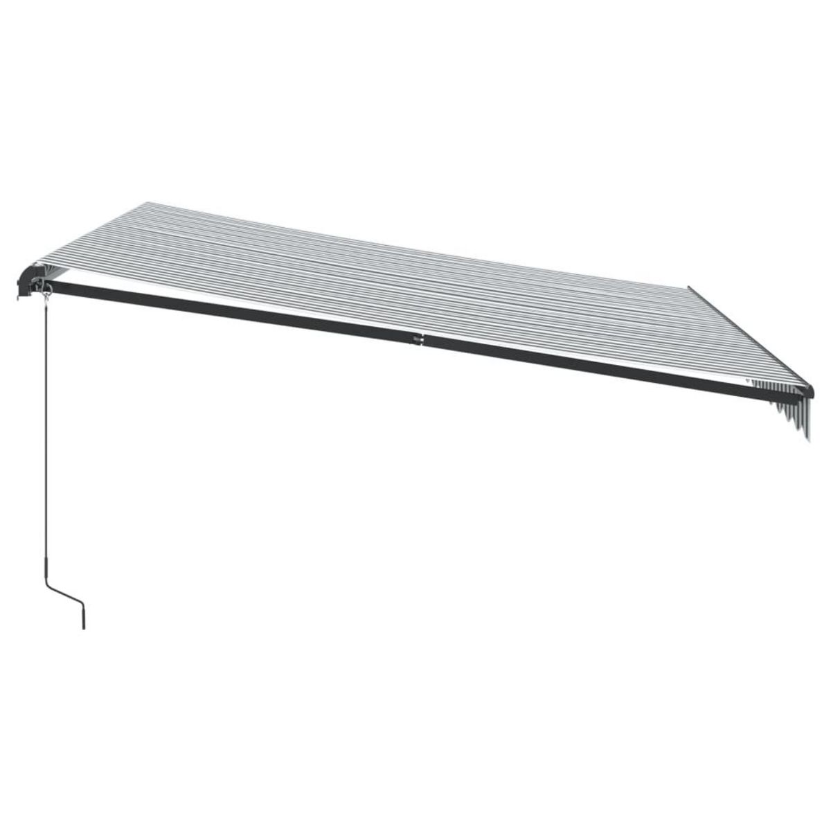 VIDAXL Auvent manuel retractable anthracite et blanc 400x300 cm