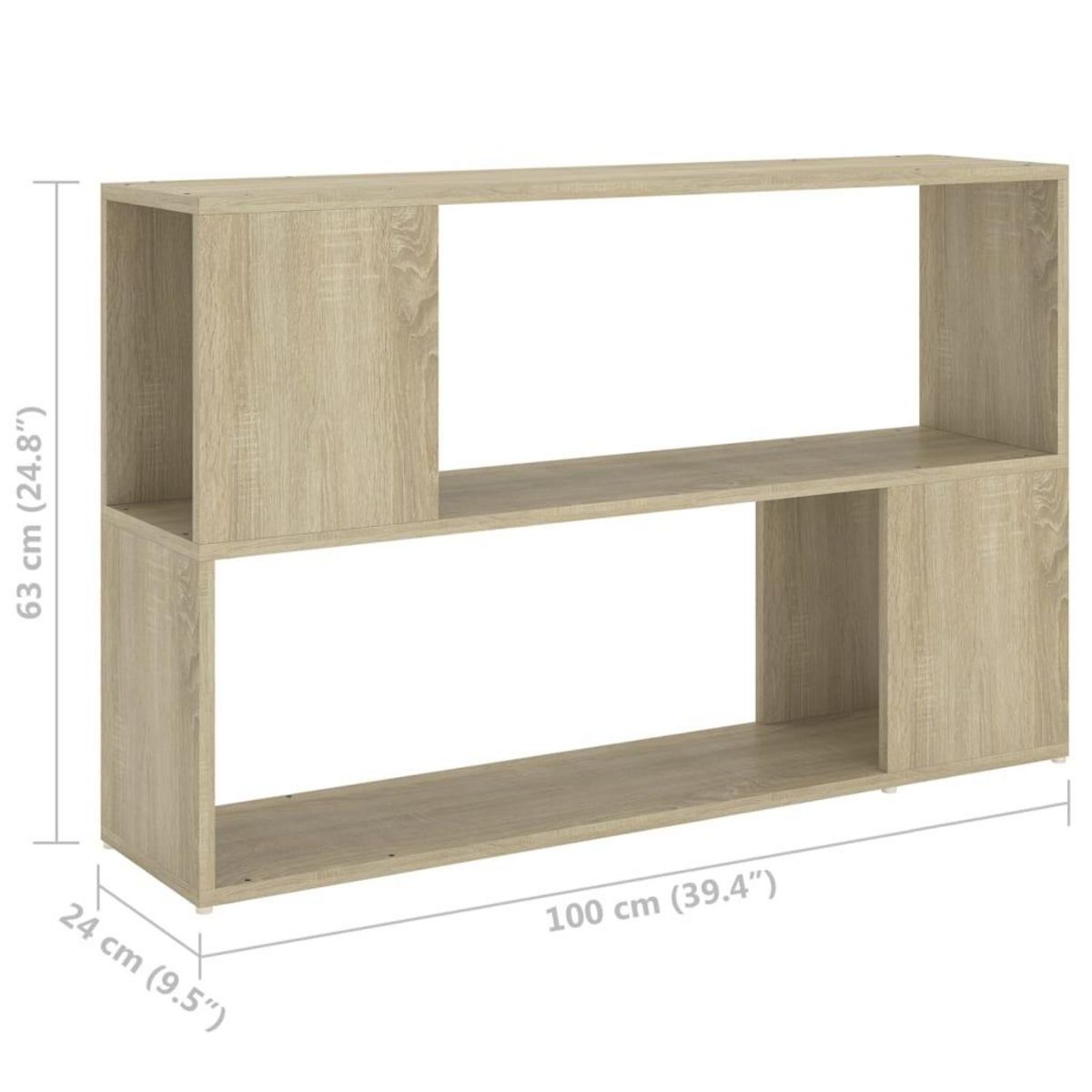 VIDAXL Bibliotheque Chene Sonoma 100x24x63 cm Bois d'ingenierie