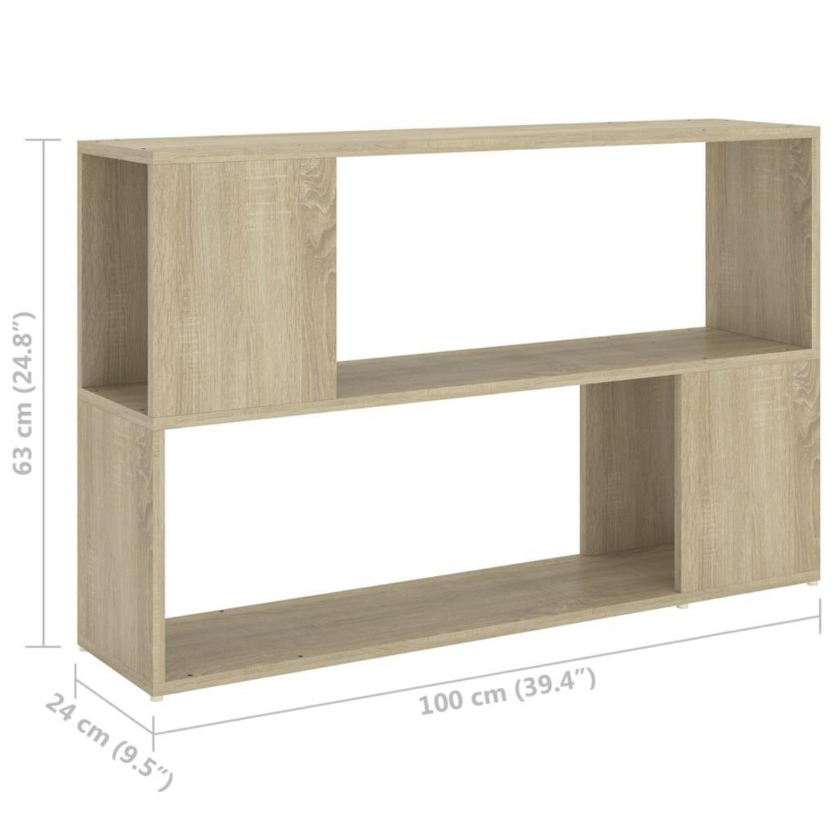 VIDAXL Bibliotheque Chene Sonoma 100x24x63 cm Bois d'ingenierie