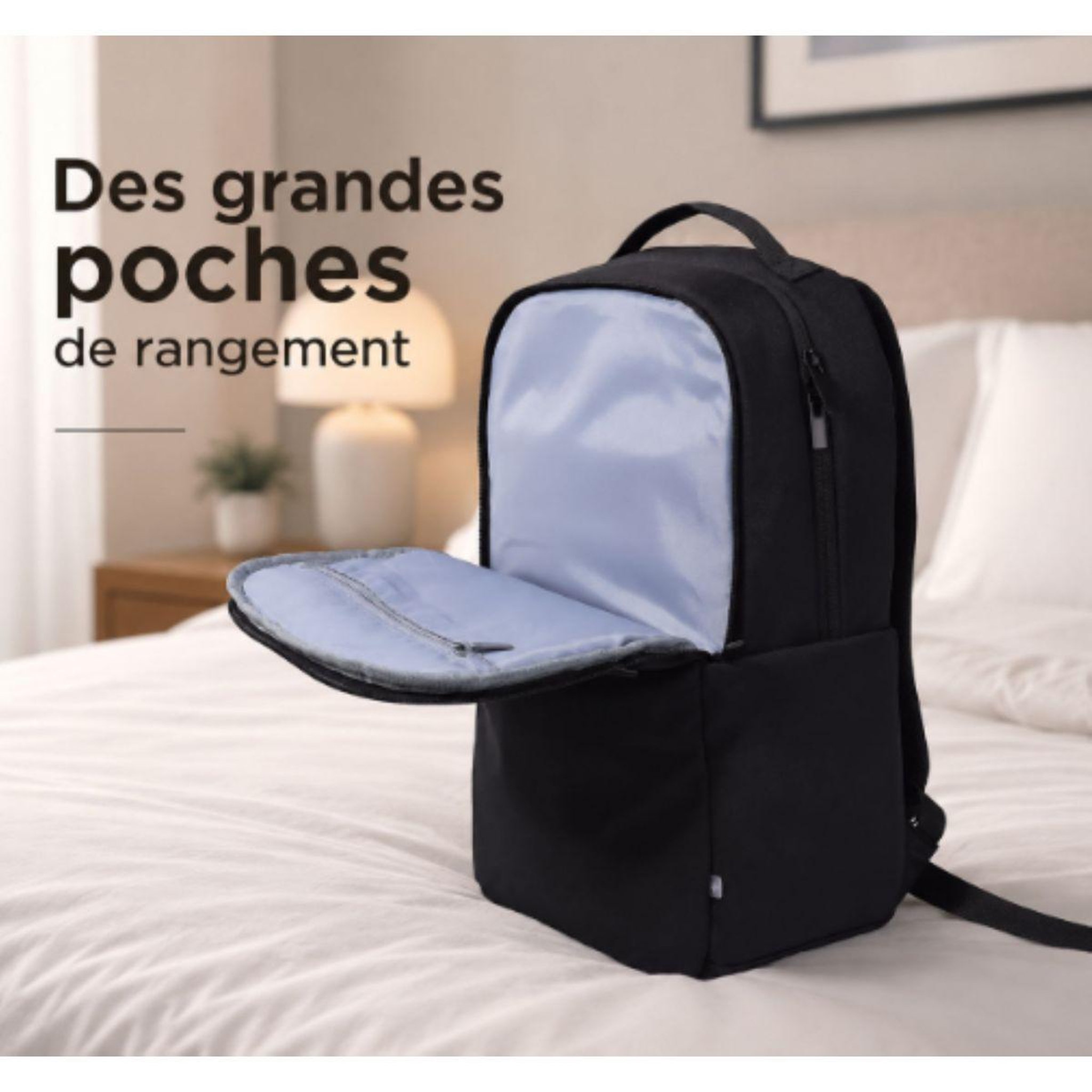 Voir la diapositive 4 : ESSENTIEL B Sac à dos 16  Confort quotidien Noir
