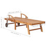 Voir la diapositive 6 : VIDAXL Chaises longues lot de 2 avec coussin beige Bois de teck solide