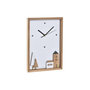 Voir la diapositive 1 : AAAAA Horloge Murale DKD Home Decor Blanc Marron Bois Aluminium Maisons Urbaine 20 x 4 x 30 cm