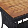 Voir la diapositive 3 : VIDAXL Table d'exterieur Noir Resine tressee et bois d'acacia solide