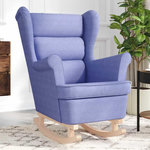 VIDAXL Chaise a bascule bleu jean 74x90x102 cm tissu