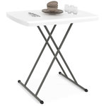 ID MARKET Table pliante à hauteur réglable 3 positions pour extérieur intérieur camping