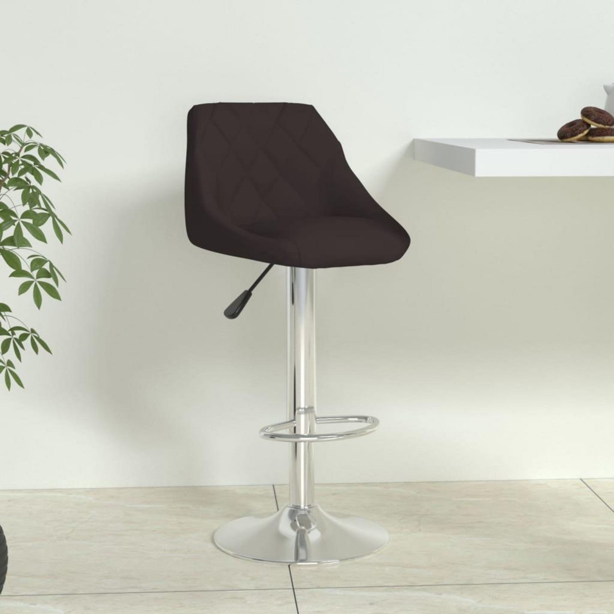 VIDAXL Tabouret de bar Noir Similicuir