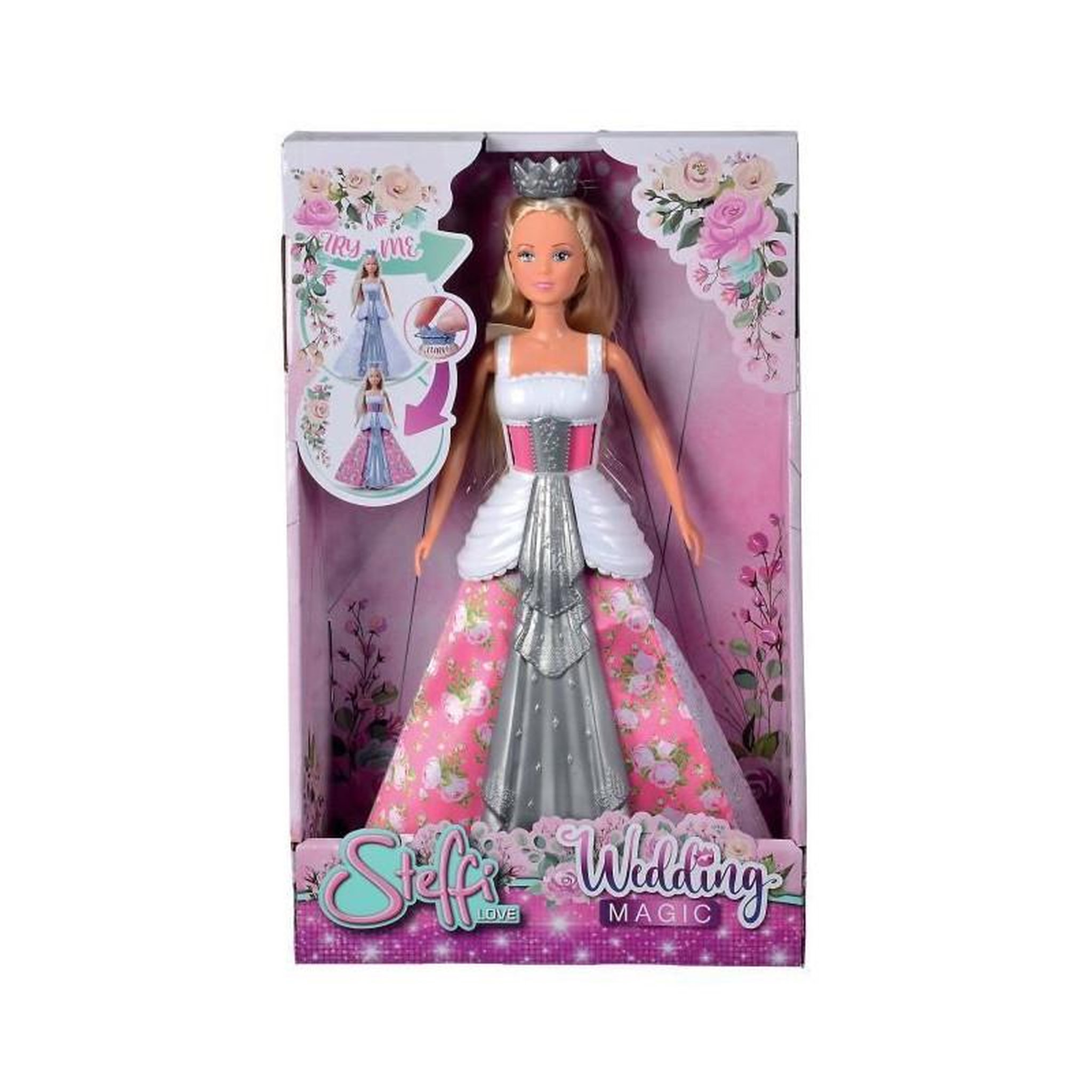 STEFFI LOVE Poupée Princesse Magique 29cm - STEFFI LOVE - Robe qui change de couleur