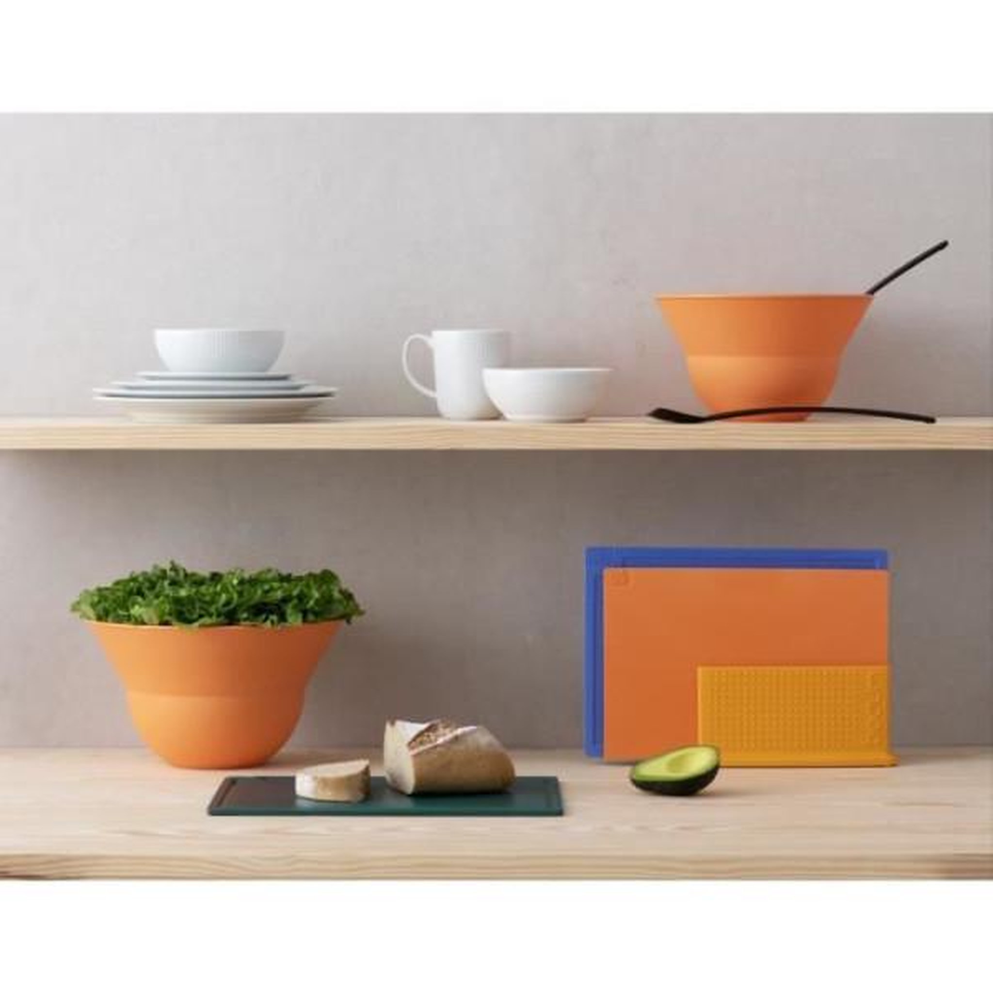 Voir la diapositive 2 : Bodum Ensemble de 2 bols 3 L et 4.9 L avec couverts a salade - BODUM - Topee - Bellini orange