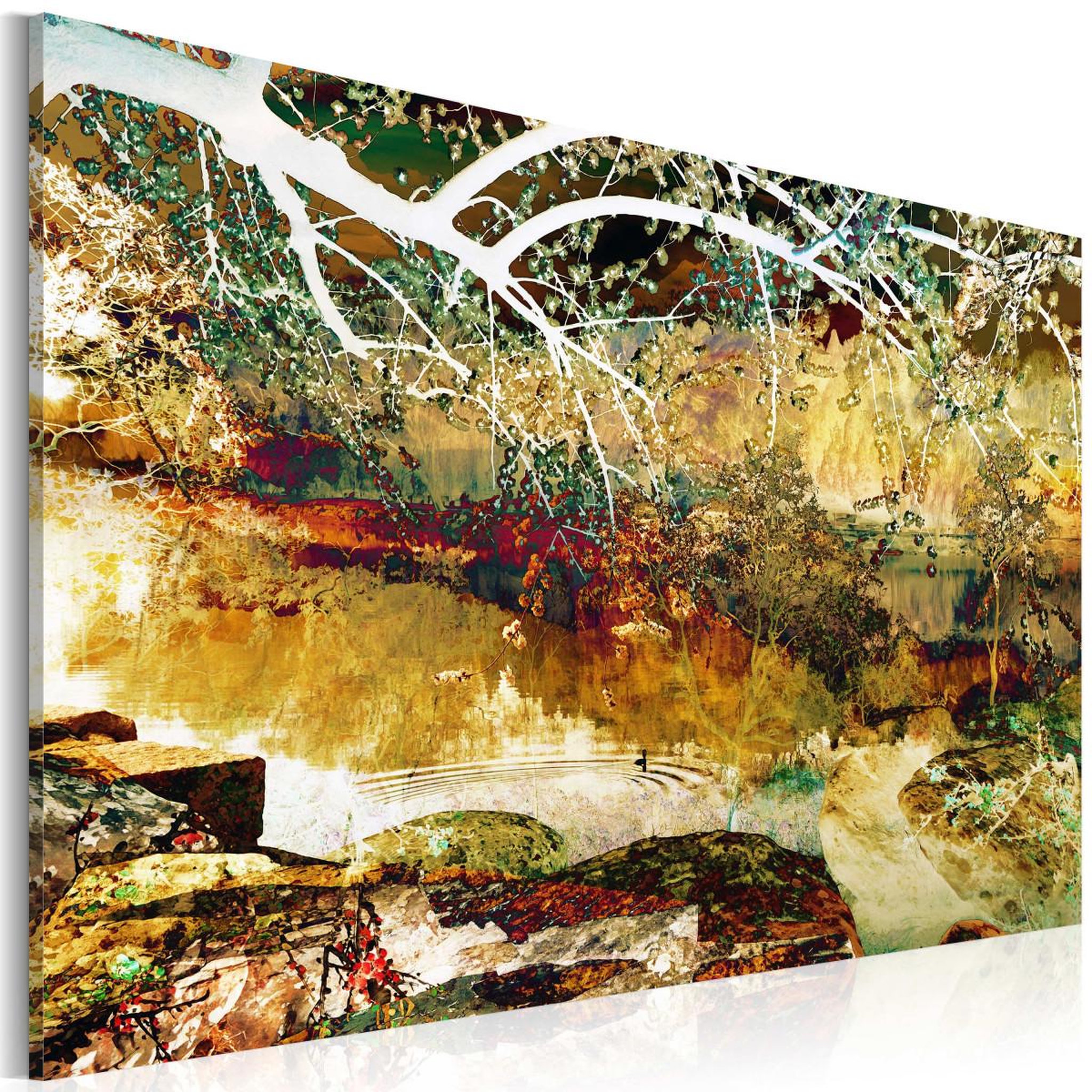 Paris Prix Tableau imprimé  parc : abstraction. Coloris disponibles : Multicolore