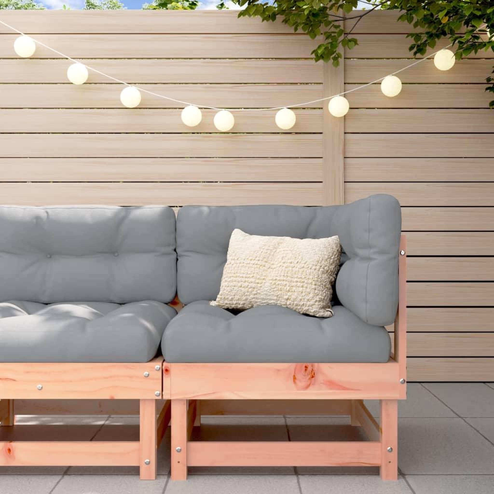 VIDAXL Canape d'angle de jardin bois massif douglas