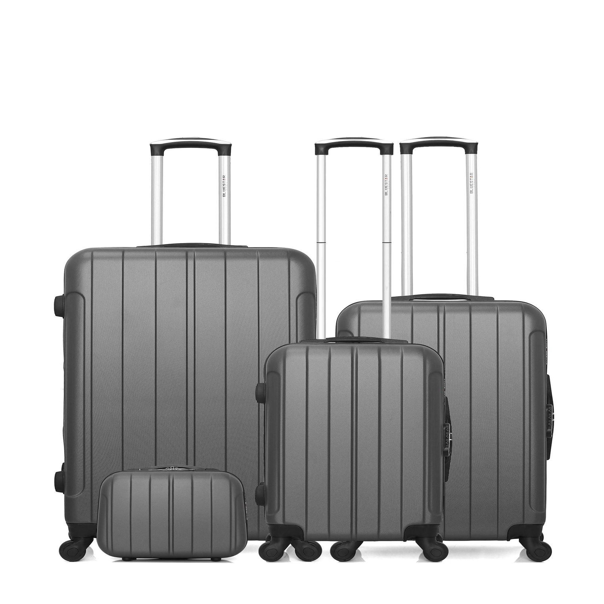 BLUESTAR Bluestar - set de 4 valises napoli-c 75 cm 4 roues. Coloris disponibles : Noir, Bleu, Rouge, Gris, Orange