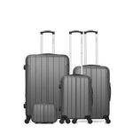 BLUESTAR BLUESTAR - Set de 4 Valises NAPOLI-C 75 cm 4 Roues. Coloris disponibles : Vert, Bleu, Gris, Rouge, Rose, Noir