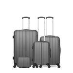 BLUESTAR BLUESTAR - Set de 4 Valises NAPOLI-C 75 cm 4 Roues. Coloris disponibles : Rose, Noir, Rouge, Gris, Bleu