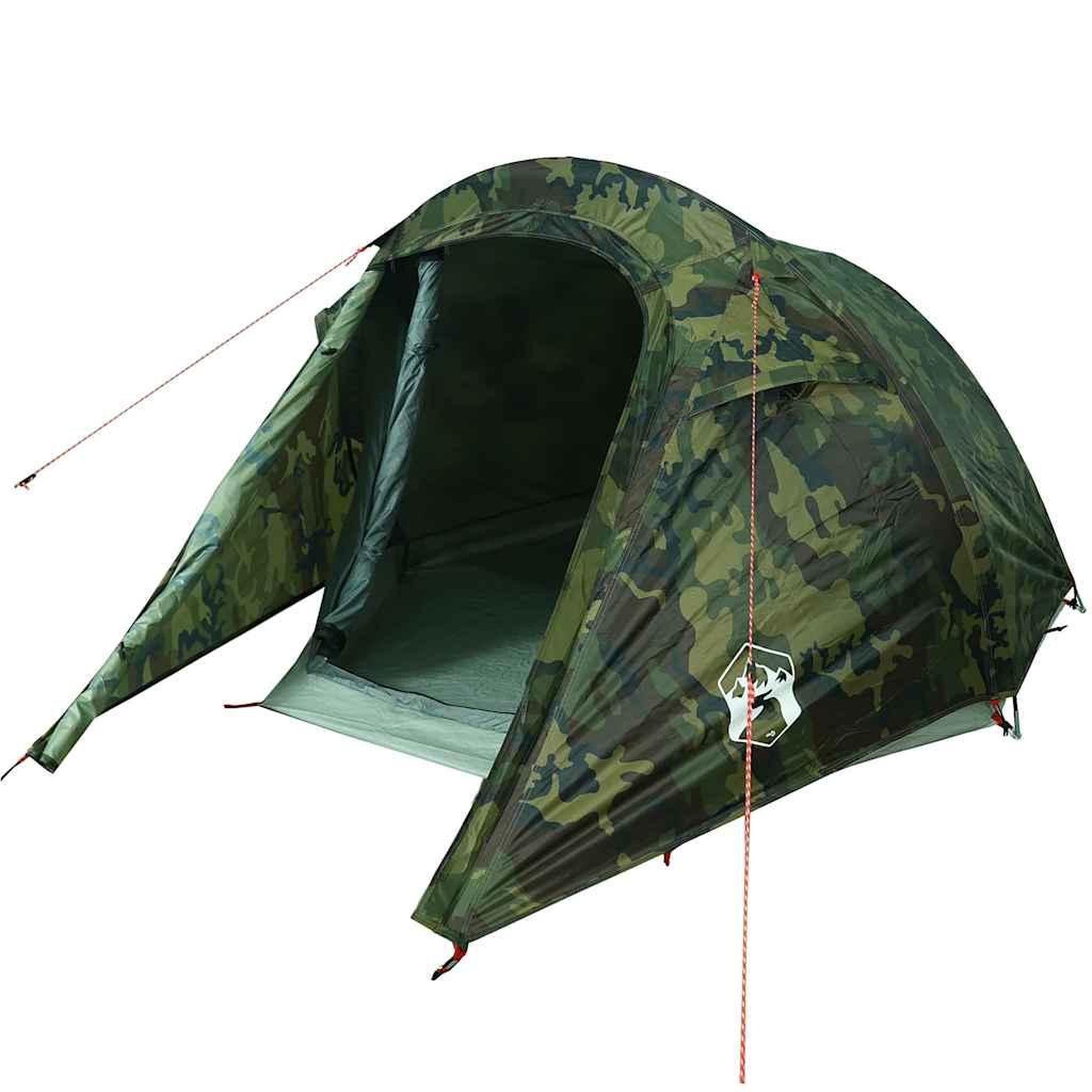 Voir la diapositive 4 : VIDAXL Tente de camping tunnel 3 personnes camouflage impermeable