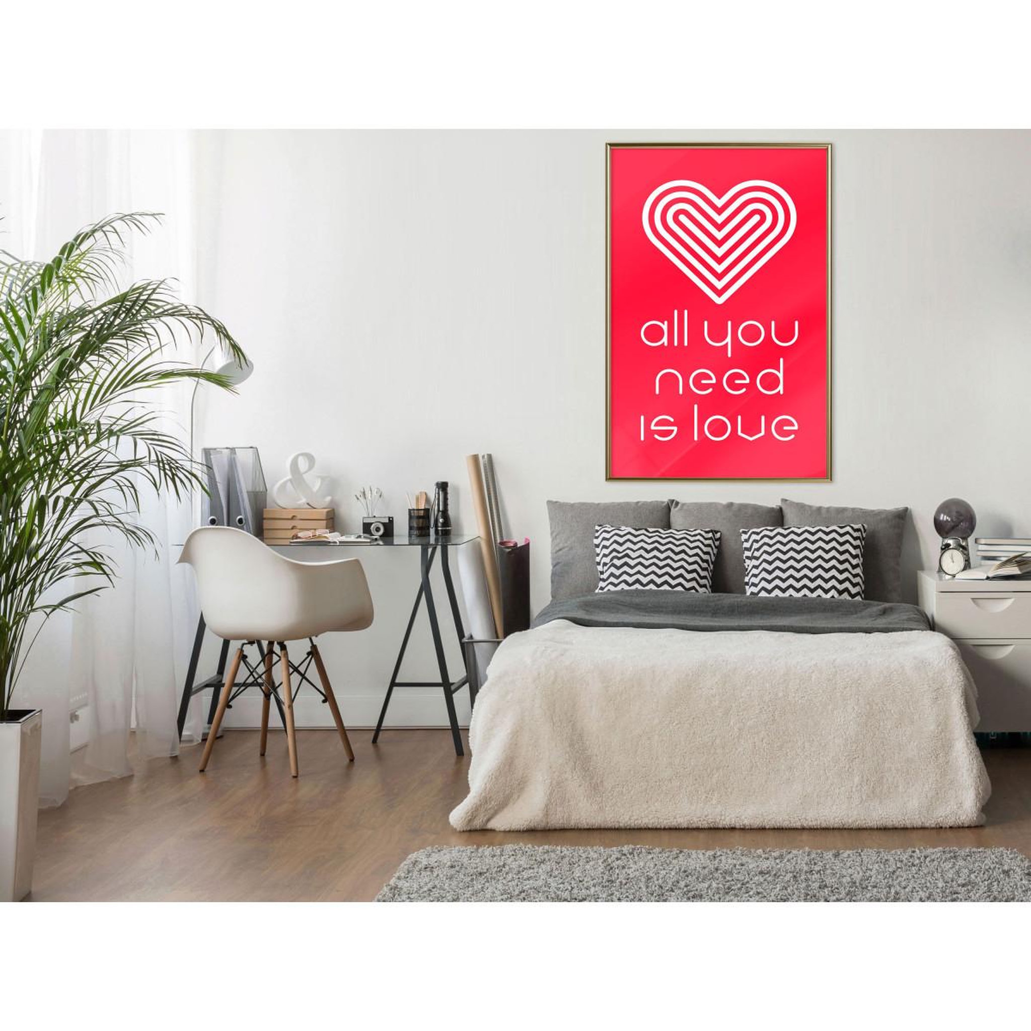 Voir la diapositive 2 : Paris Prix Affiche murale encadrée  love everywhere