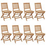 Voir la diapositive 1 : VIDAXL Chaises pliables de jardin lot de 8 avec coussins Bois d'acacia