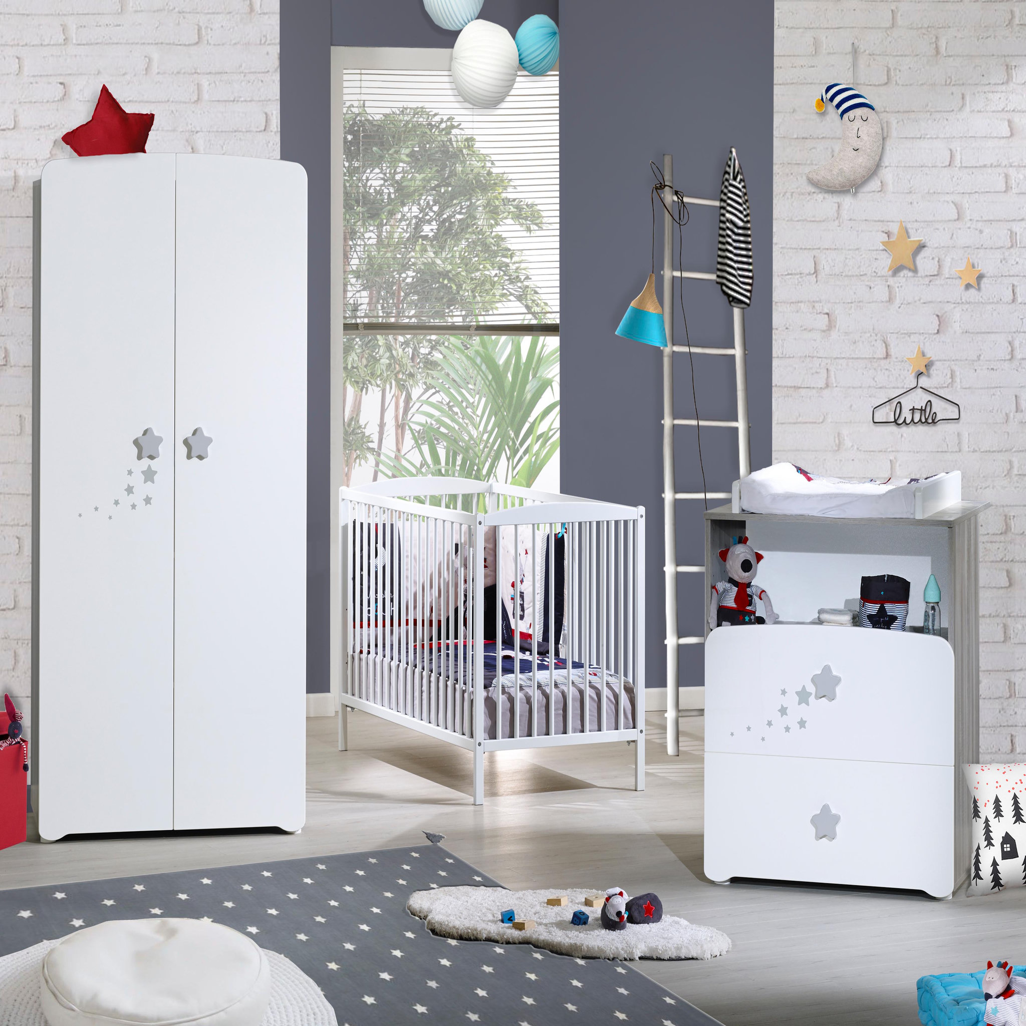 Voir la diapositive 4 : BABY PRICE Armoire chambre bébé 2 portes NEW NAO