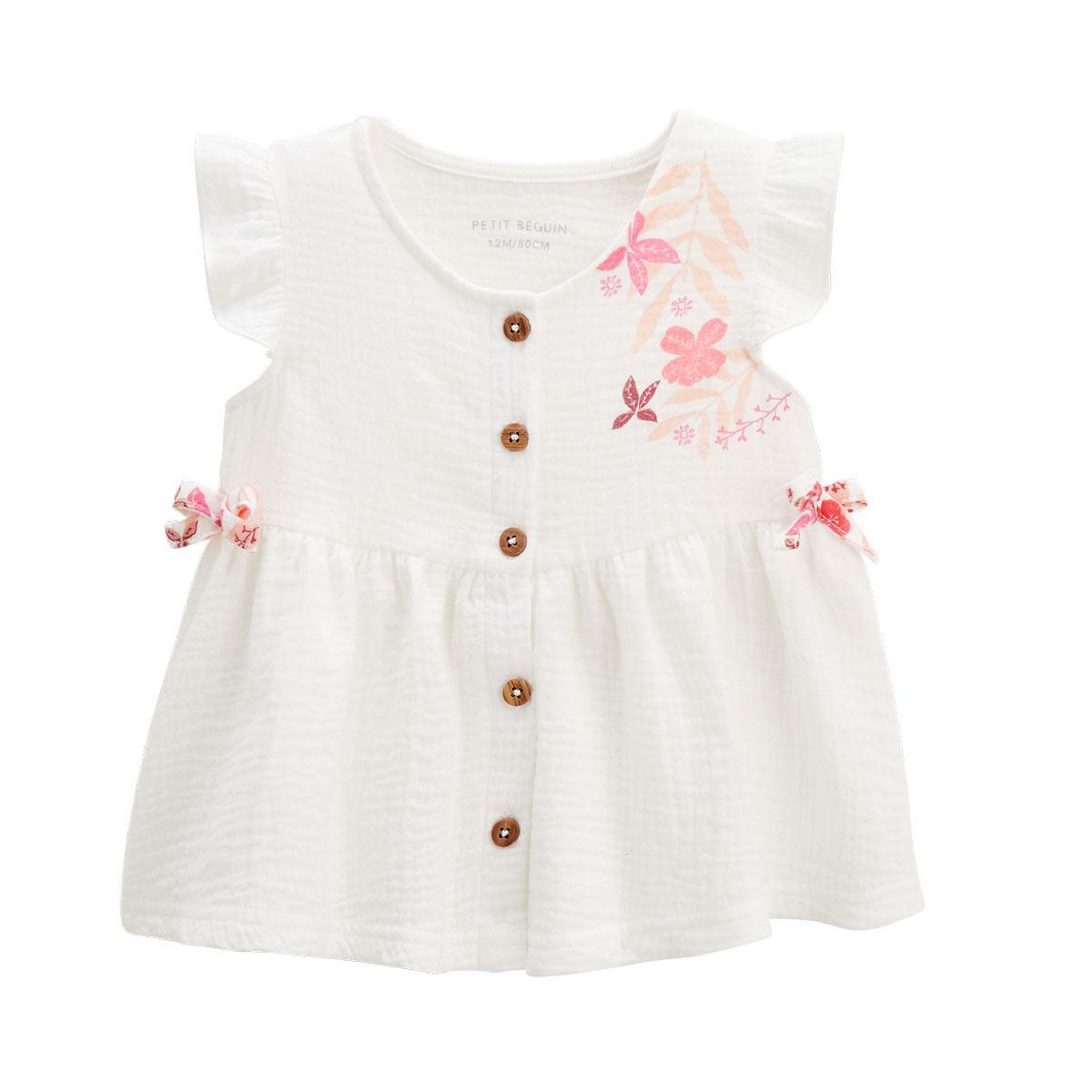 Ensemble Bébé Blouse & Pantalon En Gaze De Coton - Style Arya, Broderies Délicates | Taille Élastique, Confort Doux