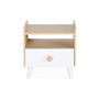Voir la diapositive 6 : SWEEEK Table de chevet enfant effet bois. blanc. 1 tiroir