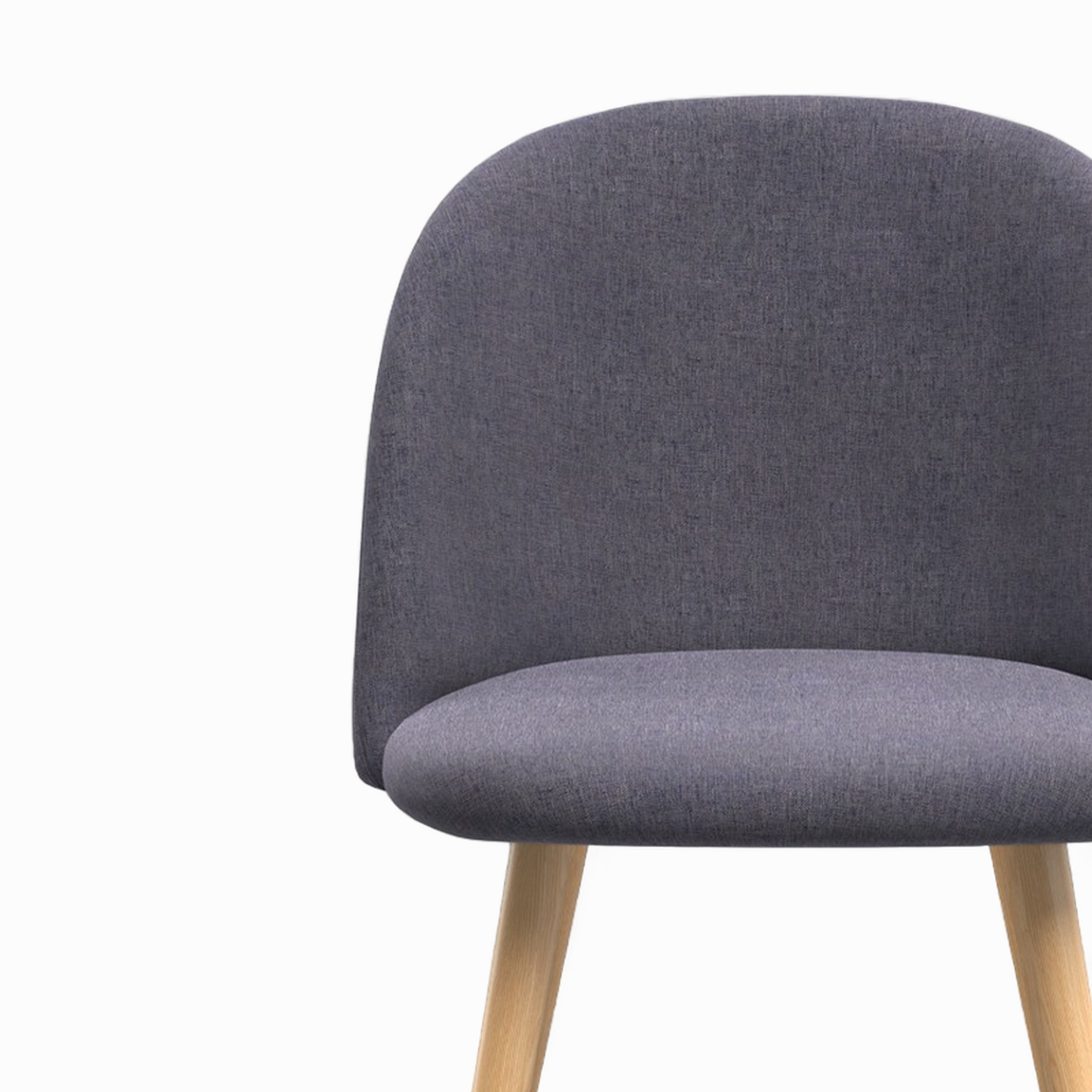 Voir la diapositive 2 : MAISON PAVANE Pack 4 chaises en tissu gris foncé et gris clair-cozy