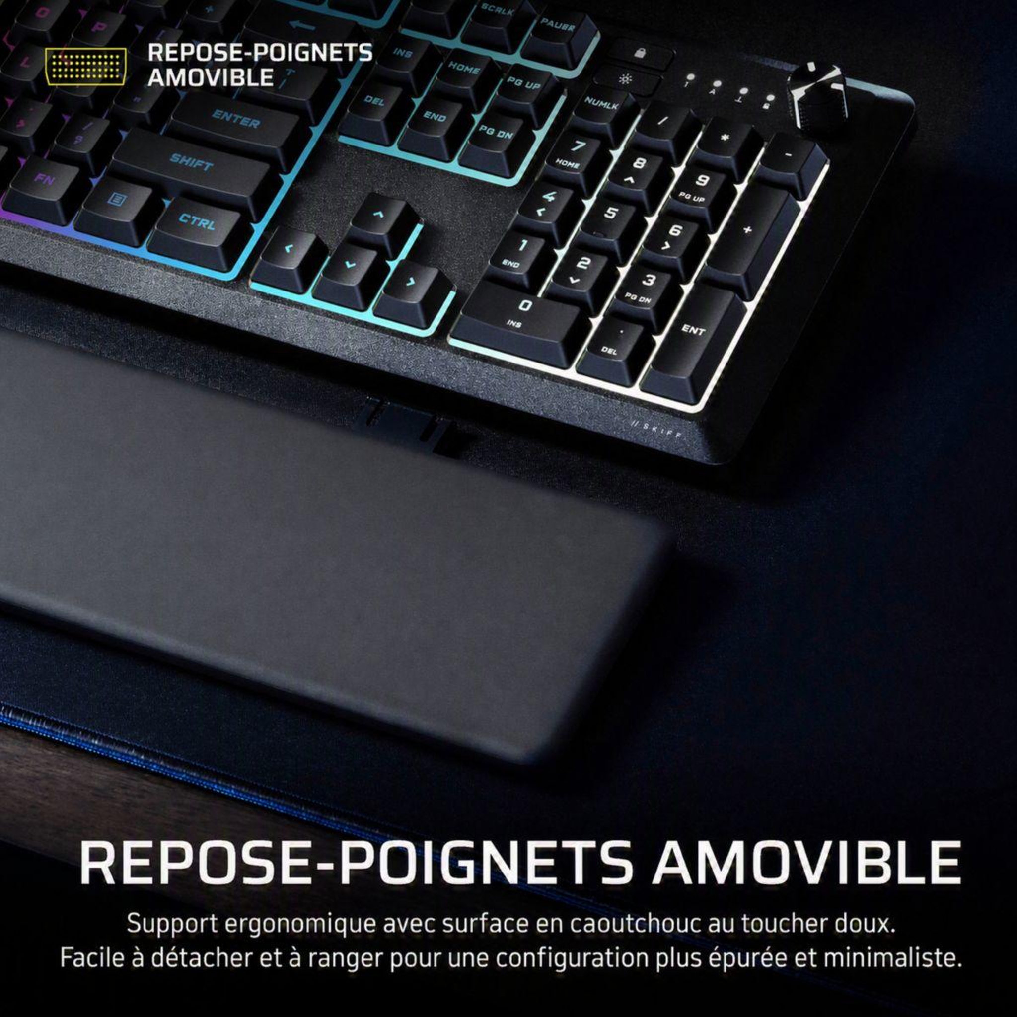 Voir la diapositive 3 : Corsair Clavier gamer skiff 100 plus