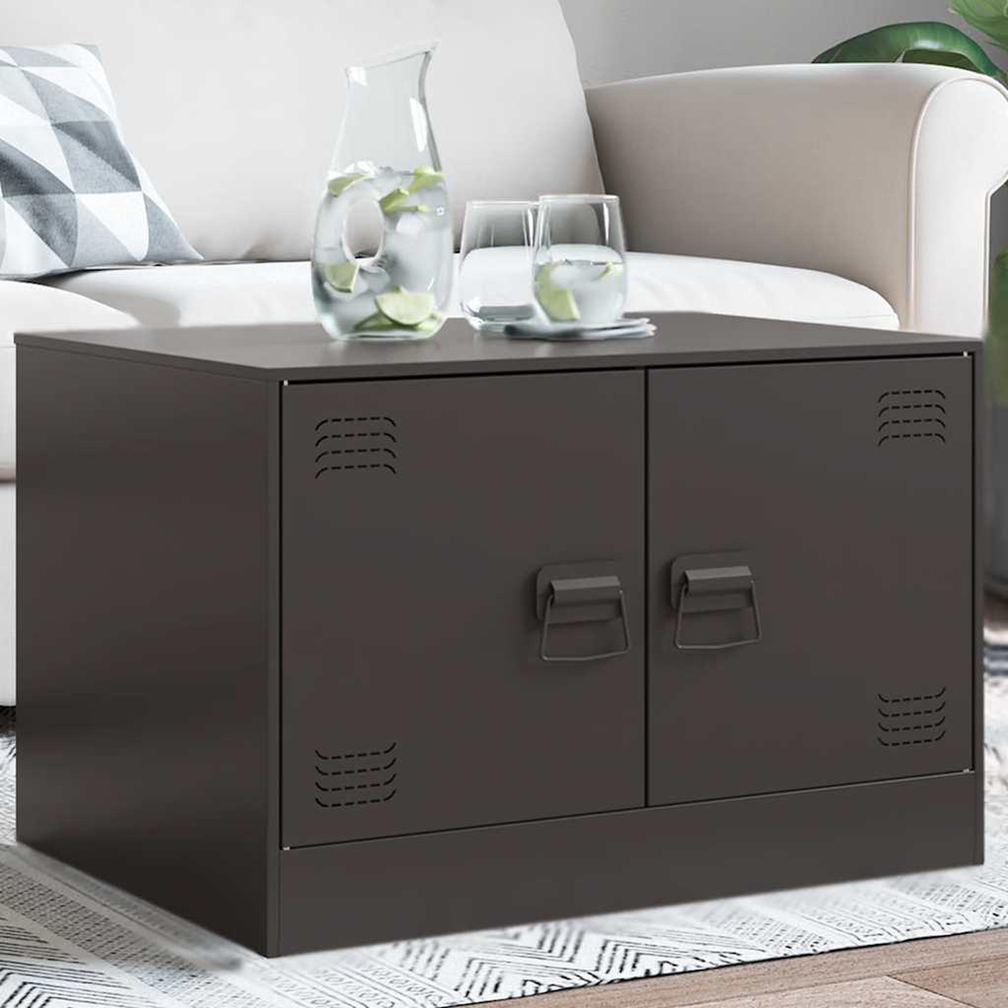 VIDAXL Table basse noir 67x50x44 cm acier