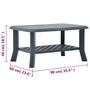 Voir la diapositive 6 : VIDAXL Table basse Vert 90x60x46 cm Plastique