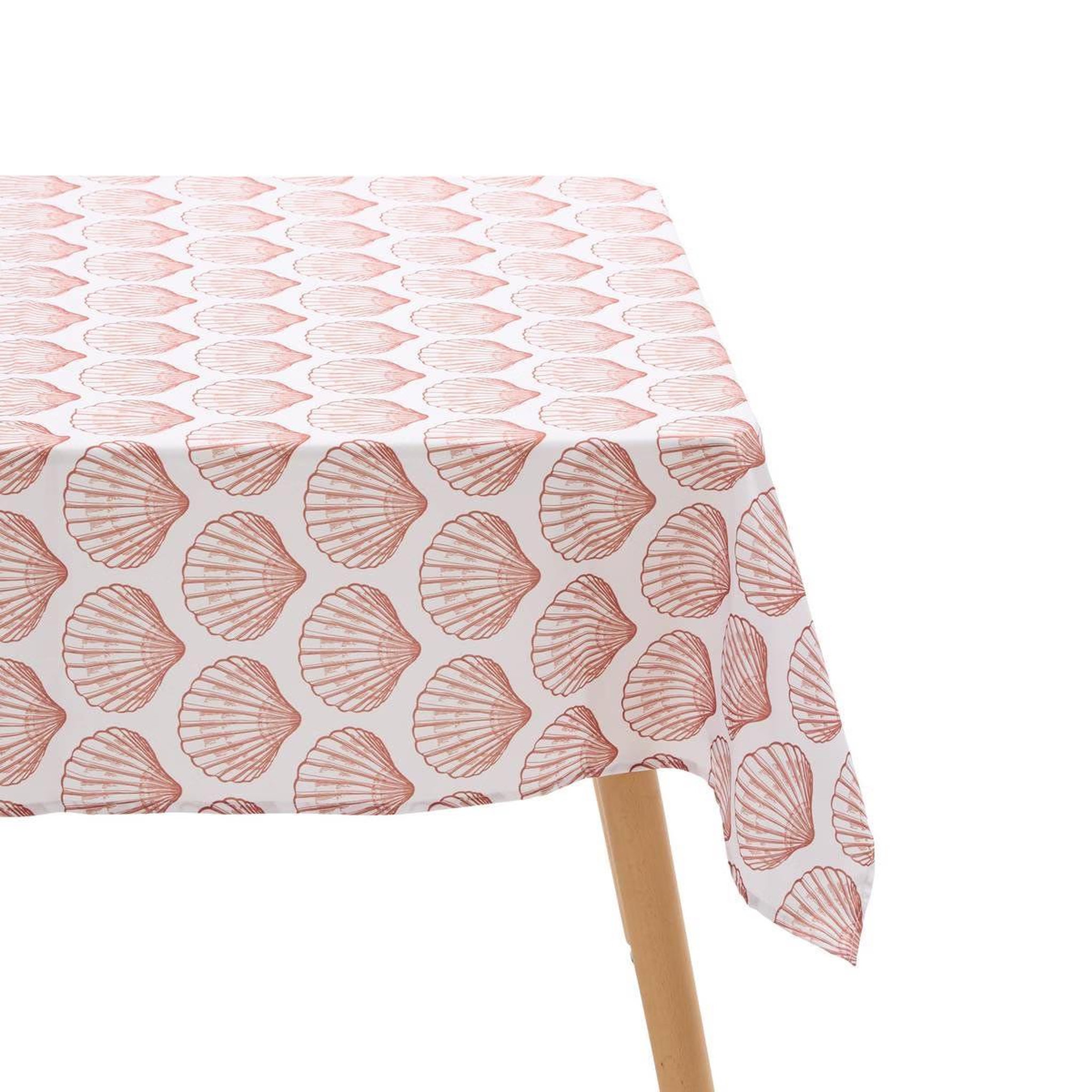 ATMOSPHERA Nappe antitache imprimé  océania  150x300cm terracotta