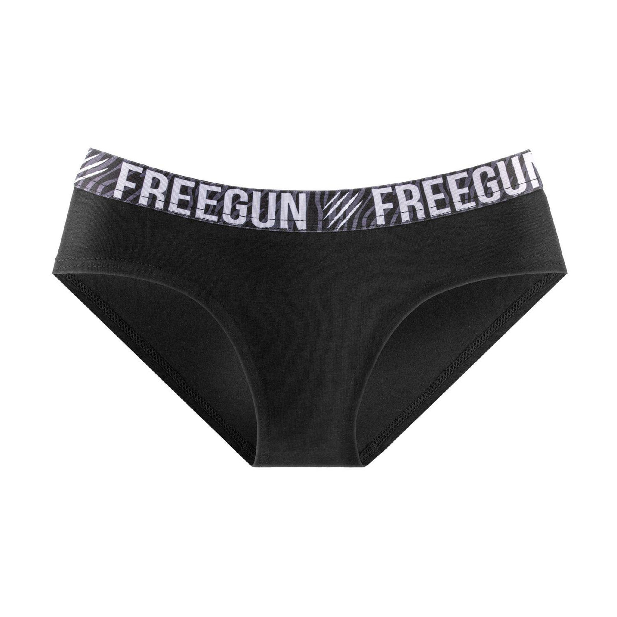 Voir la diapositive 4 : FREEGUN Lot de 3 culottes fille en coton Bestial