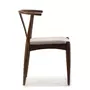 VS VENTA-STOCK Pack 2 chaises Rustic, Couleur Noyer, Bois Massif, 55 cm x 54,5 cm x 76 cm